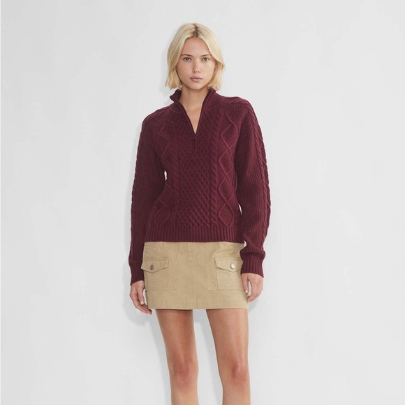 Aritzia Sunday Best Boreal 1/4 Zip Sweater - Picture 1 of 7
